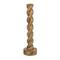 Hello Honey® 14" Tall Natural Hand-Carved Mango Wood Twisted Taper Candle Holder